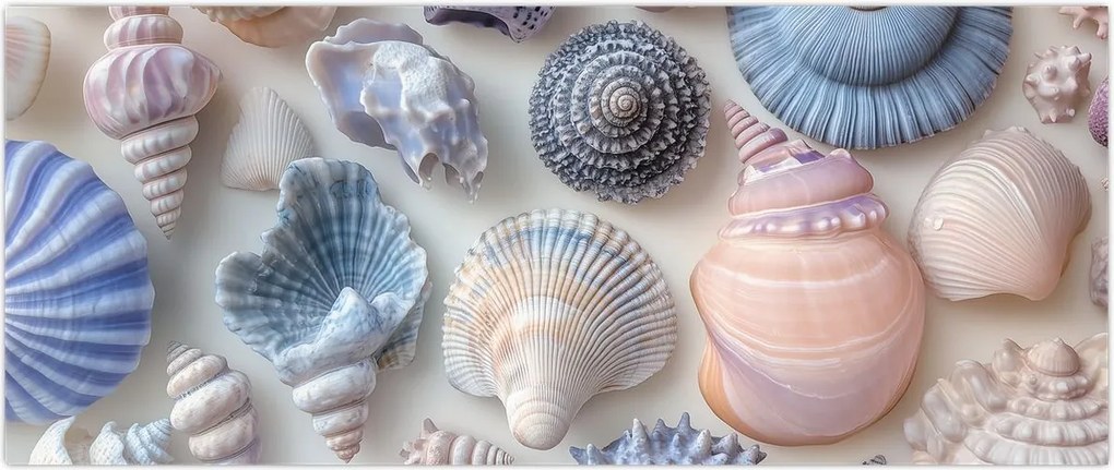 Tablou - Colecție de scoici (120x50 cm)