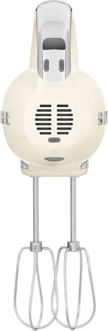 Mixer manual SMEG 50's Style HMF01CREU, 250 W, 9 viteze, Functie Turbo, Afisaj LED, Timer, Accesorii, Crem