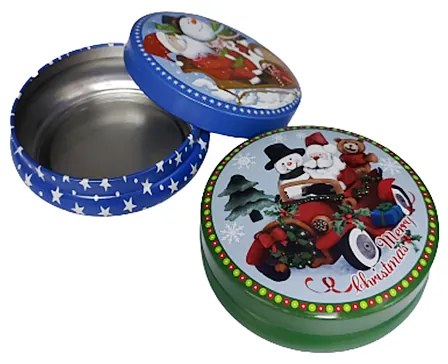 Cutie metal Craciun Joy 8x3.5cm, Set 2 bucati