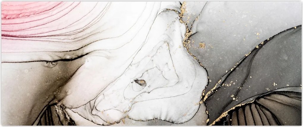 Tablou - Cerneală de marmură (120x50 cm)