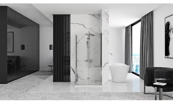 Cabina de dus dreptunghiulara cu usi pliabile Rea Fold N2 modulara 90x100 crom
