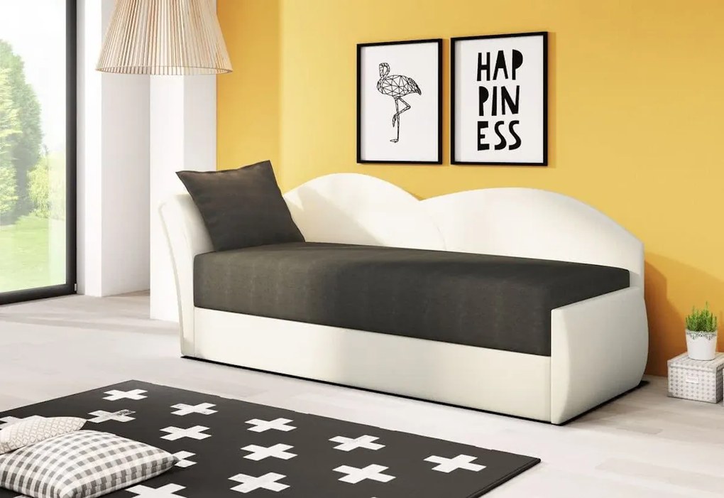 Supermobel Canapea extensibilă AGATA, 200x80x75, ac1 + albastru închis (ac1/alova79), stânga