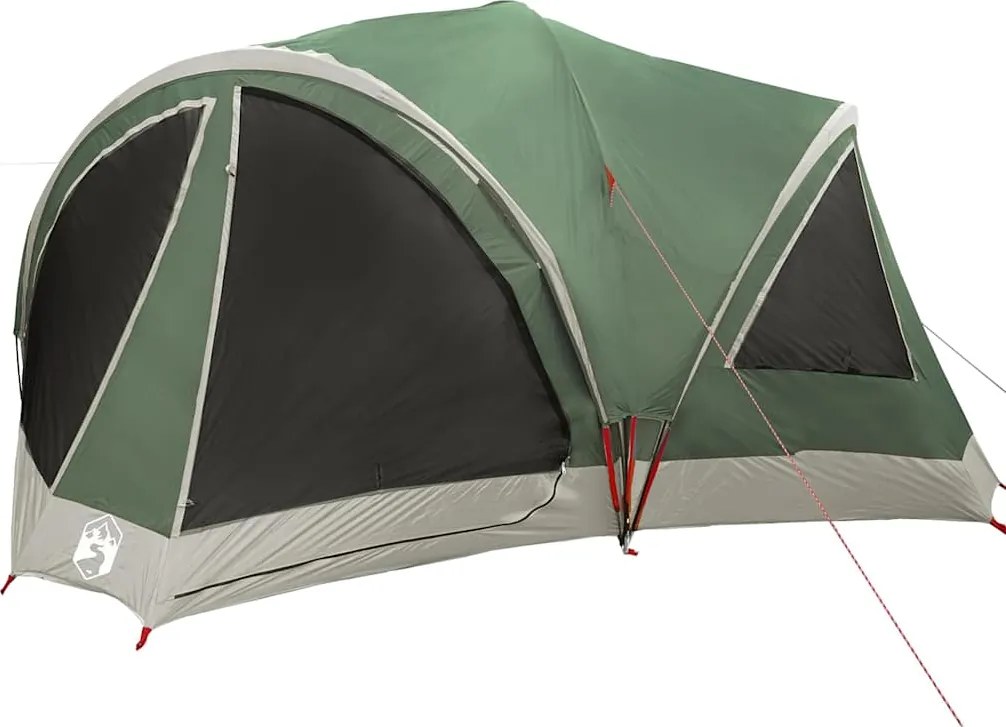 vidaXL Cort de familie pentru 10 persoane cu acoperiș Verde și gri