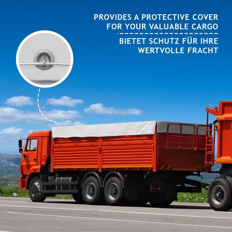 JAGO Prelata 650 g/m², ochiuri de aluminiu, alb, 3 x 6 m