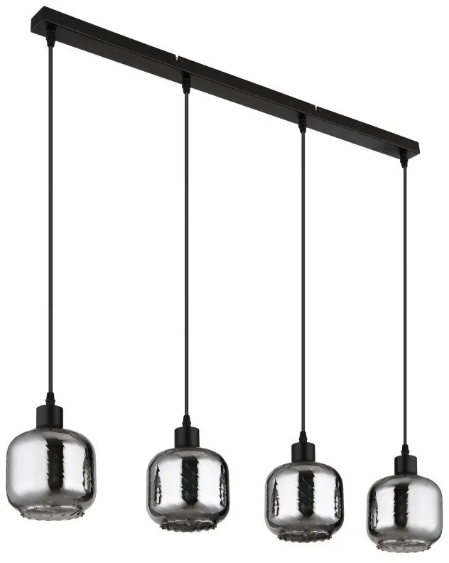 Lustra cu 4 pendule sticla fumurie XIA pentru bucatarie