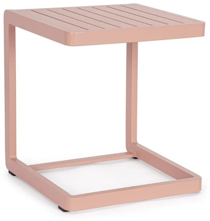 Set 2 masute de cafea pentru gradina, 40x40x45 cm, roz, Konnor Bizzotto