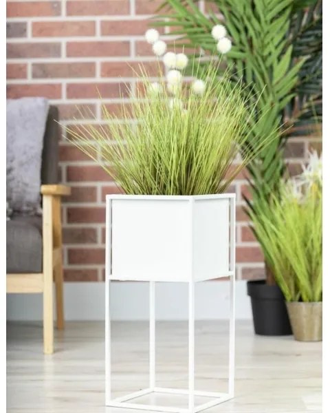 Suport pentru flori 50x24 cm, alb