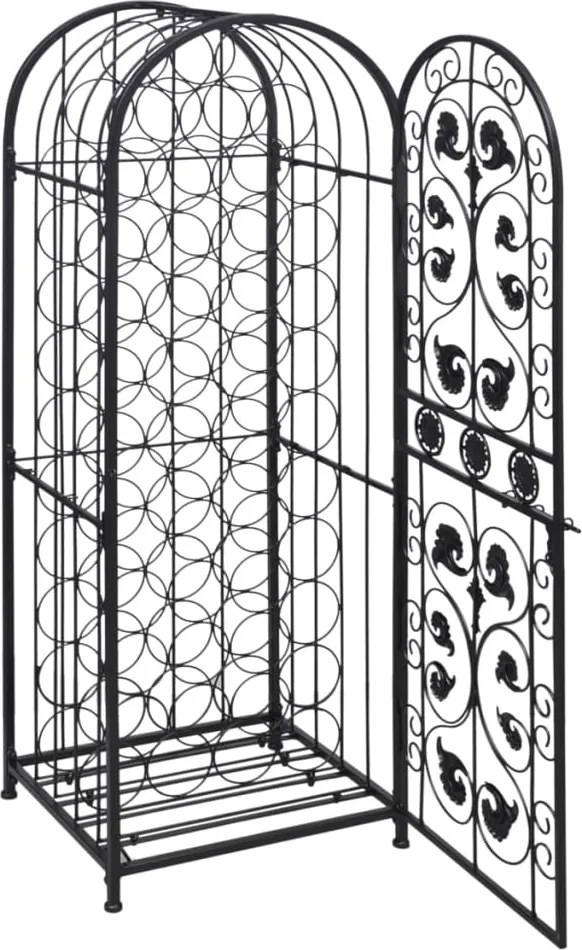 vidaXL Suport sticle de vin pentru 45 de sticle, metal