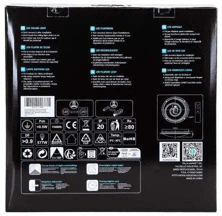 Aigostar - Plafonieră LED dimmabilă 60W/230V 2700-6500K Ø 52,7 cm crom+telecomandă