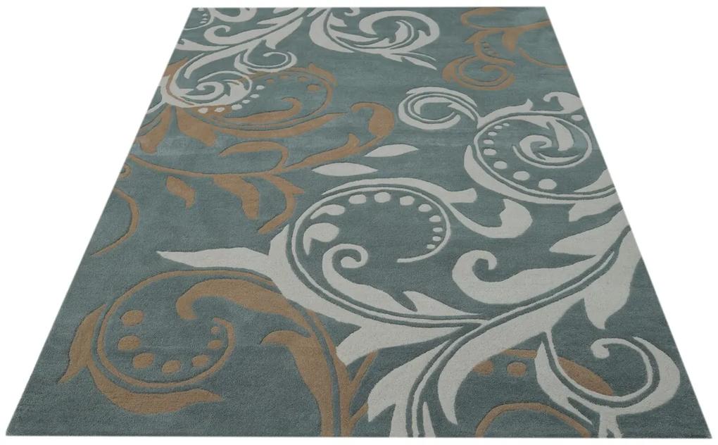 Covor Waves Bedora,160x230 cm, 100% lana, multicolor, finisat manual