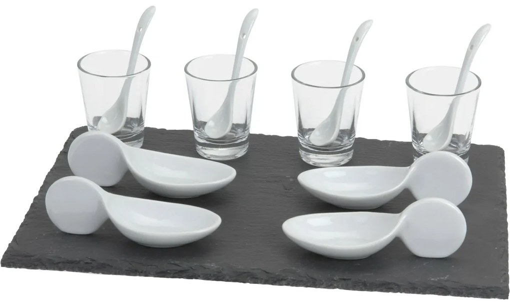 Set de servire pentru gustări EH 13 buc ,spoon
