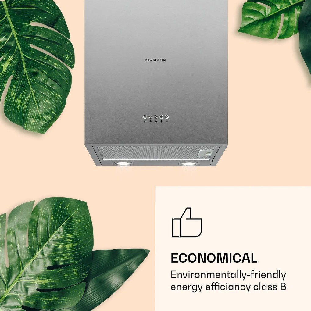Klarstein Monumenta, hotă murală, aluminiu, 559m³/h, LED, clasa de eficiență energetică B