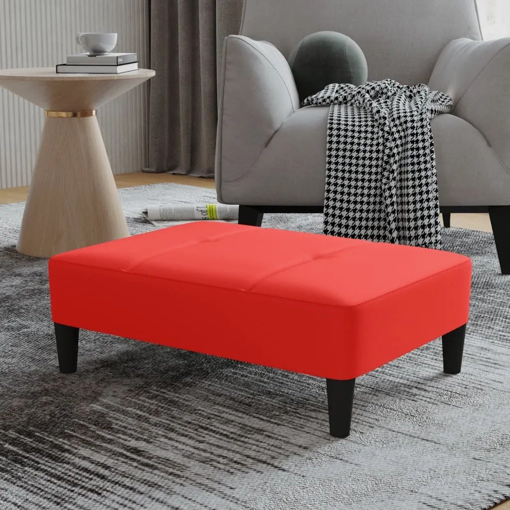 337773 vidaXL Taburet, roșu, 78x56x32 cm, piele ecologică