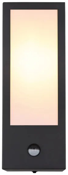 Aplică de exterior cu senzor GUNDULA 1xE27/60W/230V IP44 Globo 31980OS