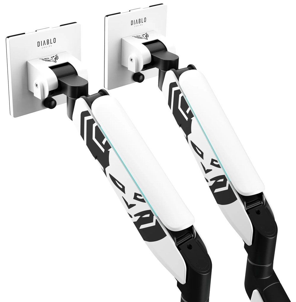 Suport dublu pentru monitoare de 49 de inchi, alb-negru X-Arm Dual RGB