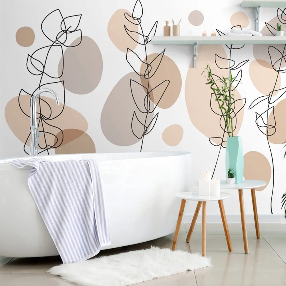 Tapet detaliul plantelor minimaliste