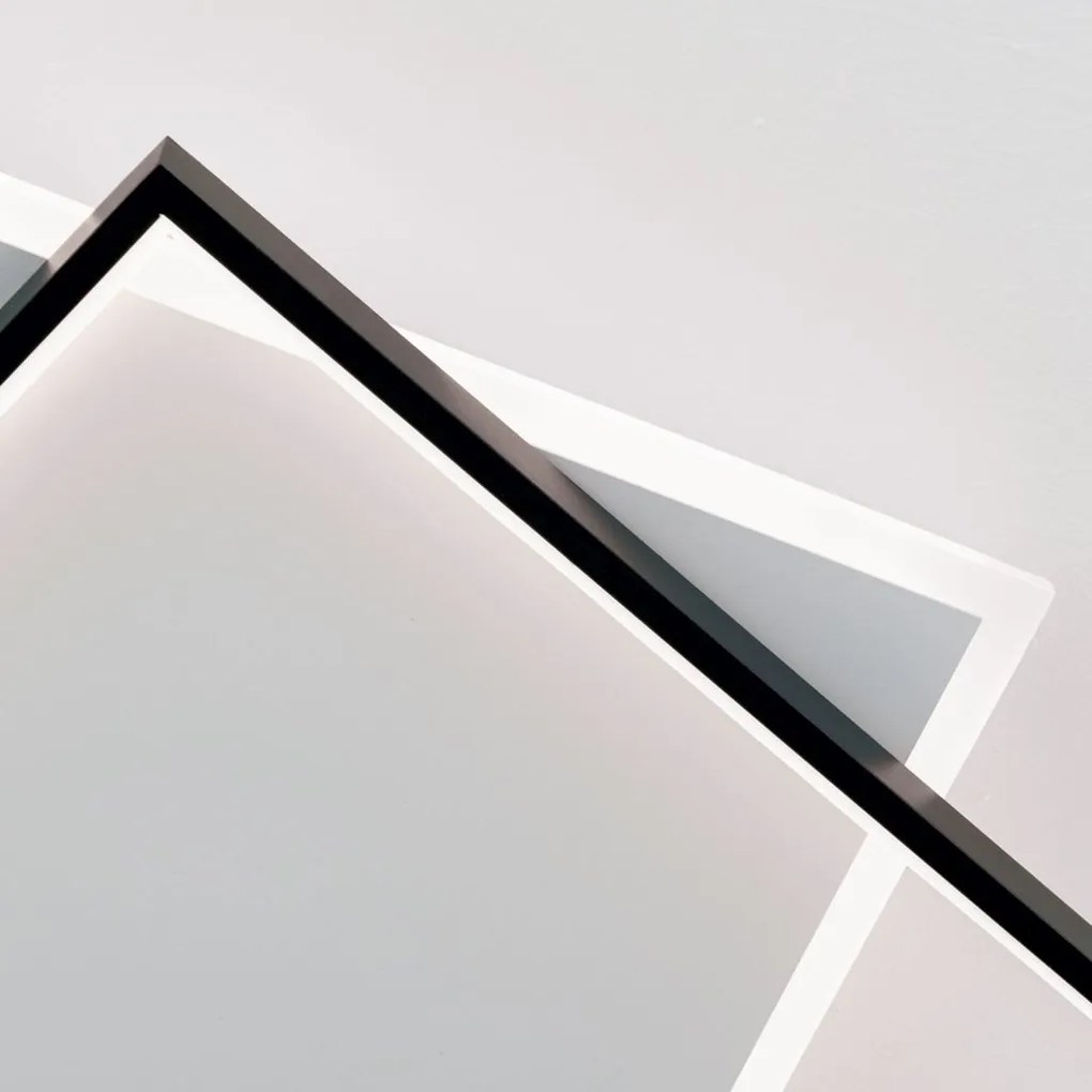 Plafoniera LED design slim EMANUEL negru/alb