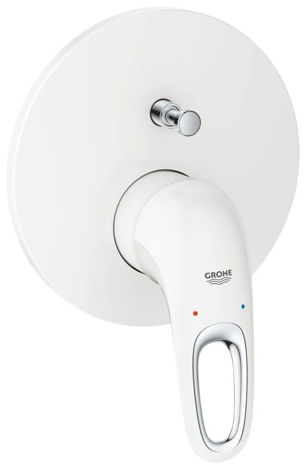 Baterie cada incastrata culoare alba, cu 2 cai, Grohe Eurostyle