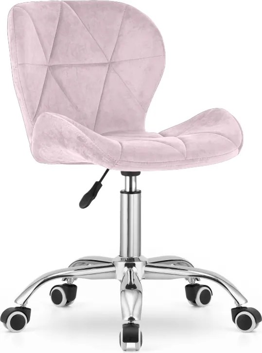 OFERTA Scaun de birou roz pudra AVOLA VELVET II. calitate