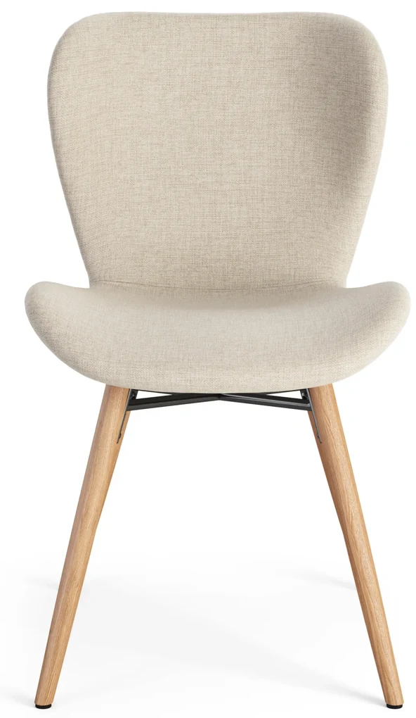 MAZZONI EXPORT ALTEA Bej (material Rio 40)/picioare stejar natural - SCAUN MODERN PENTRU LIVING/SUFRAGERIE/BUCĂTĂRIE/BIROU