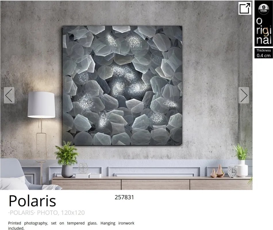 Tablou de perete decorativ Polaris,120x120cm