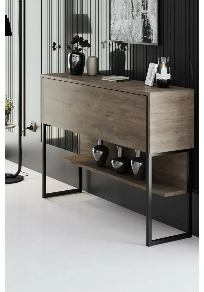 Comodă Luxe Walnut and Black