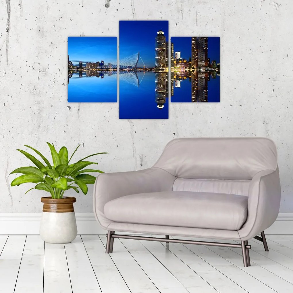 Tablou - Rotterdam nocturn (90x60 cm)