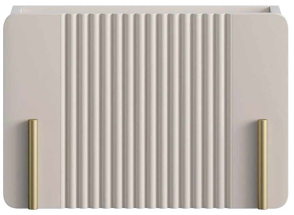 Noptieră Malmi 45 cm cu sertar - cashmir / crema bianca / gold