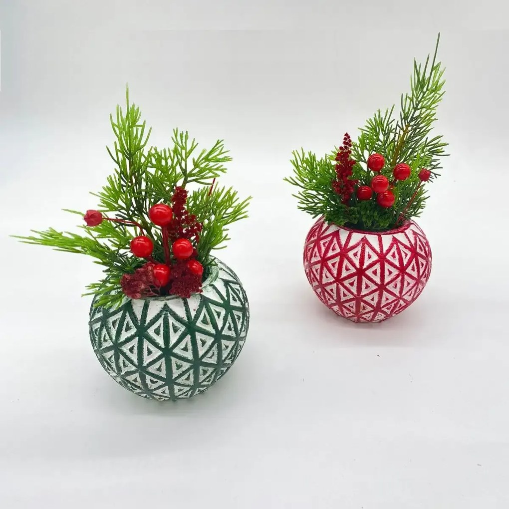 Ghiveci decorativ cu flori artificiale, homs seria A620,17x5.5x9 cm,30373