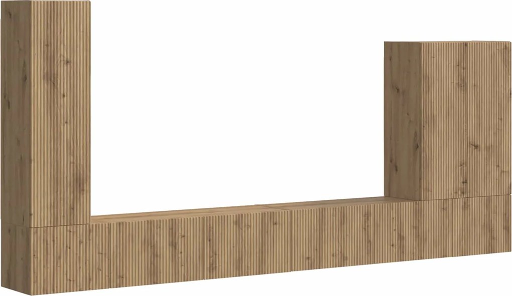 vidaXL Set Dulap pentru Televizor Montat pe Perete Pe perete 6 pcs