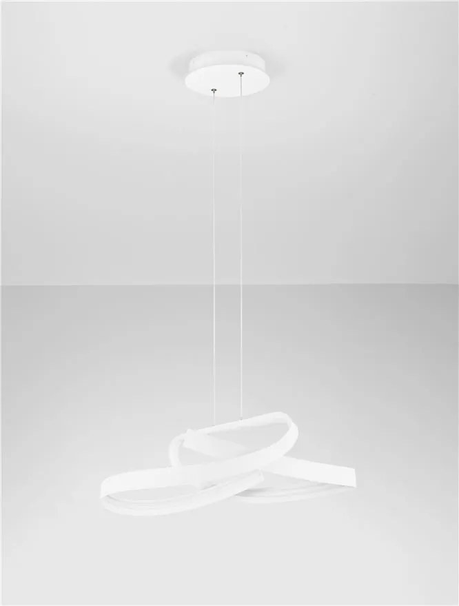 Lustra suspendata LED CCT OLIA aluminiu alb