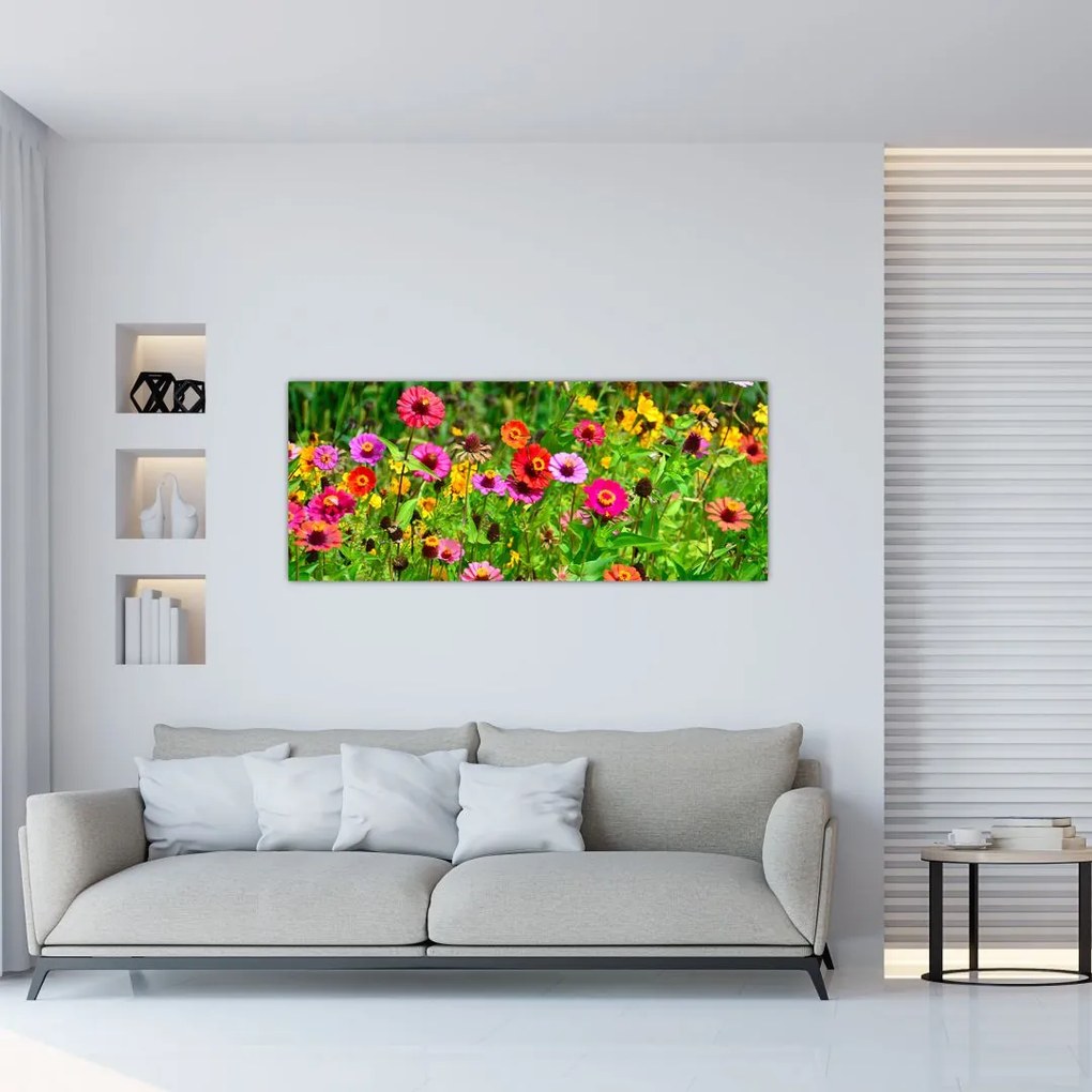 Tablou cu flori de luncă (120x50 cm)