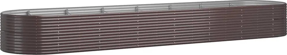vidaXL Jardinieră grădină maro 584x140x68 cm oțel vopsit electrostatic