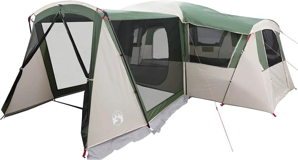 vidaXL Familia Corturilor 20-Persoana Verde și alb 745 x 700 x 217 cm