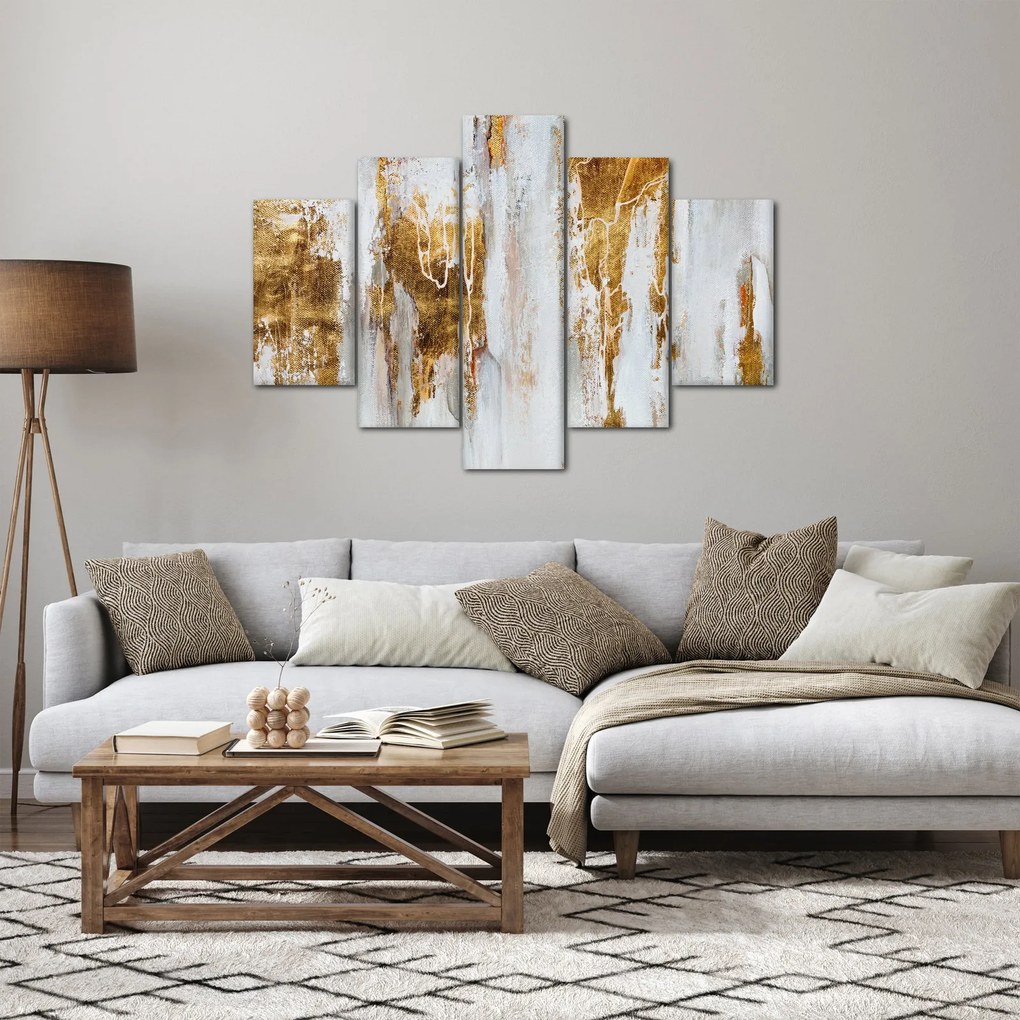 Tablou - Abstract auriu (150x105 cm)