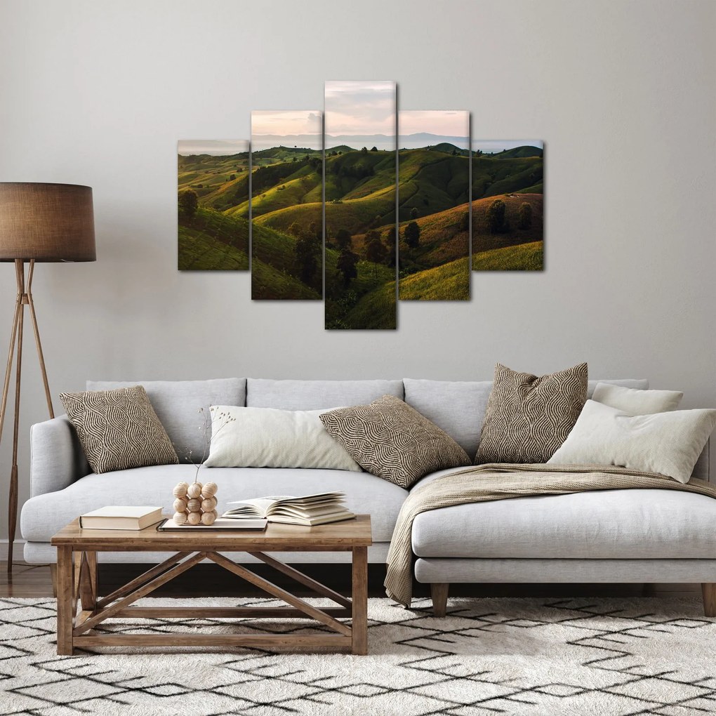Tablou - Priveliște spre dealurile din Thailanda (150x105 cm)