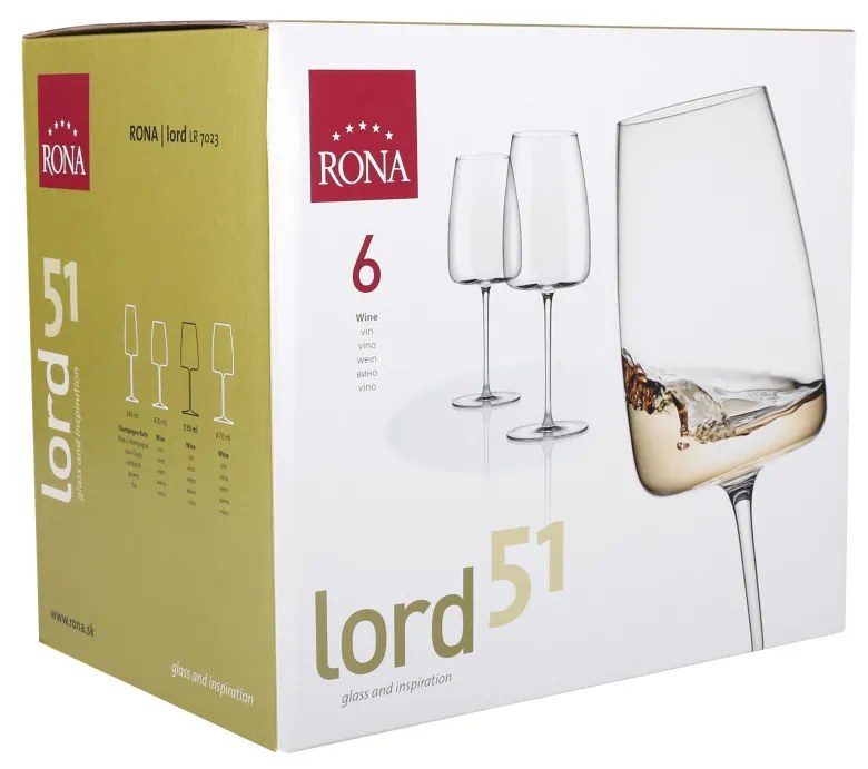 Set 6 pahare vin 510ml, RONA Lord