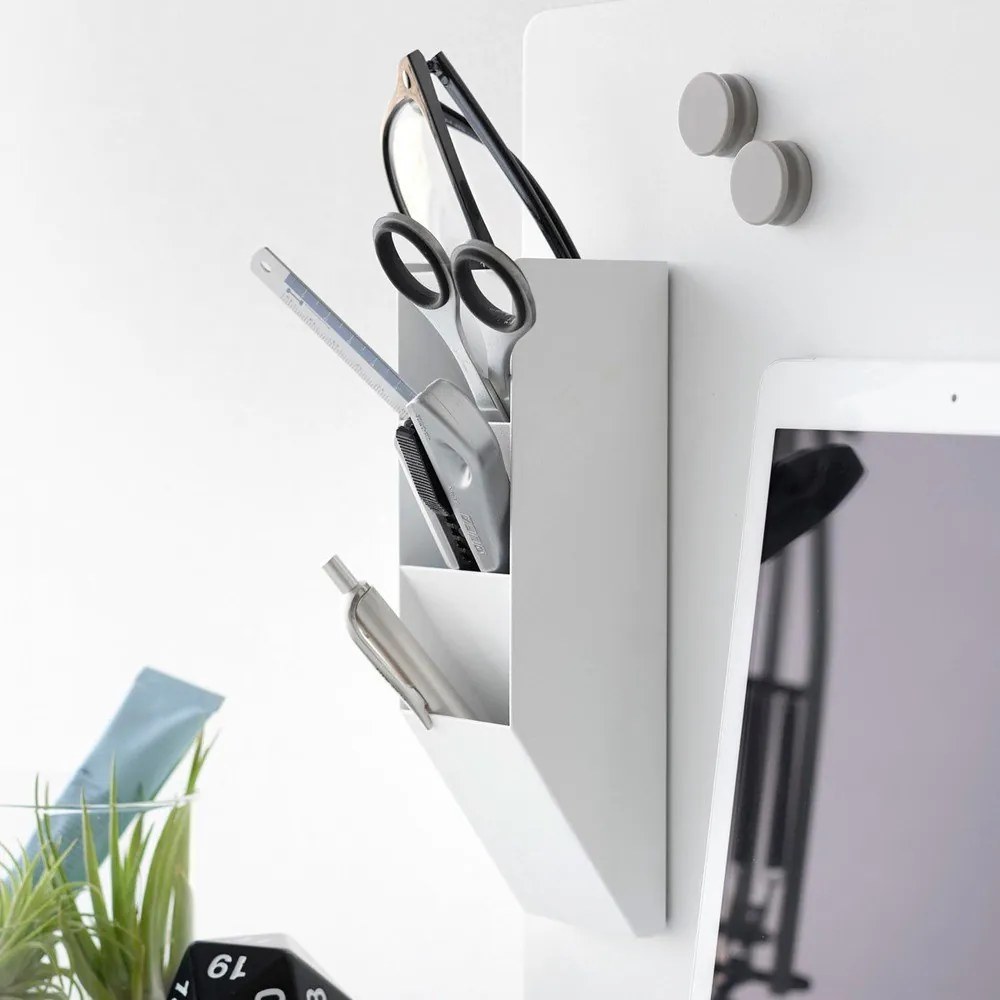 Organizator alb pentru papetărie din metal Tower – YAMAZAKI