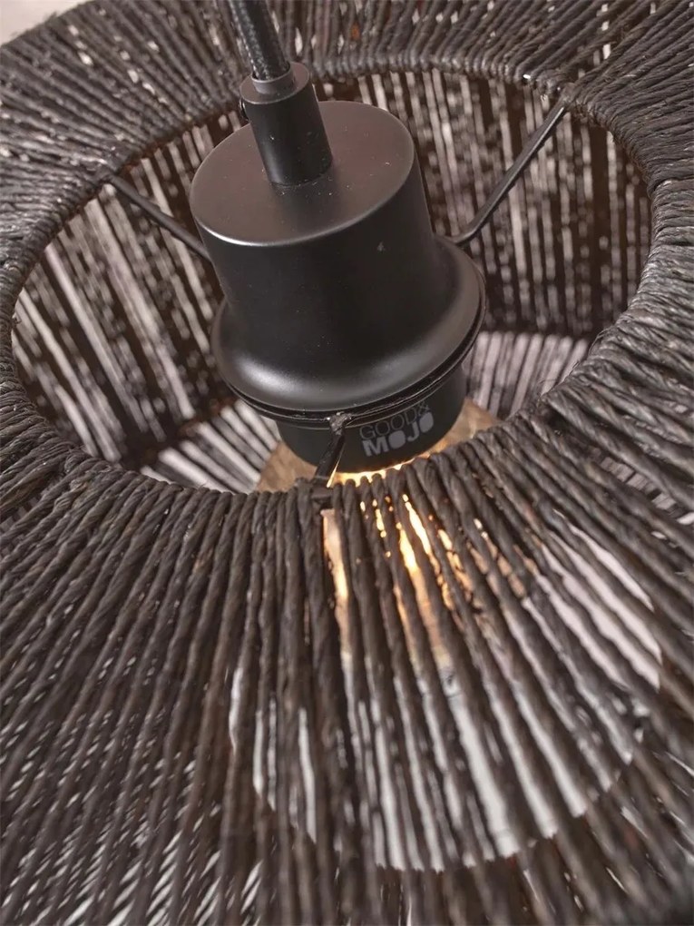 Lampa de podea eco din iuta Iguazu S 30cm, negru