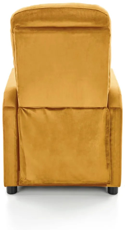 Fotoliu recliner Felipe 2 velvet mustariu H103 cm