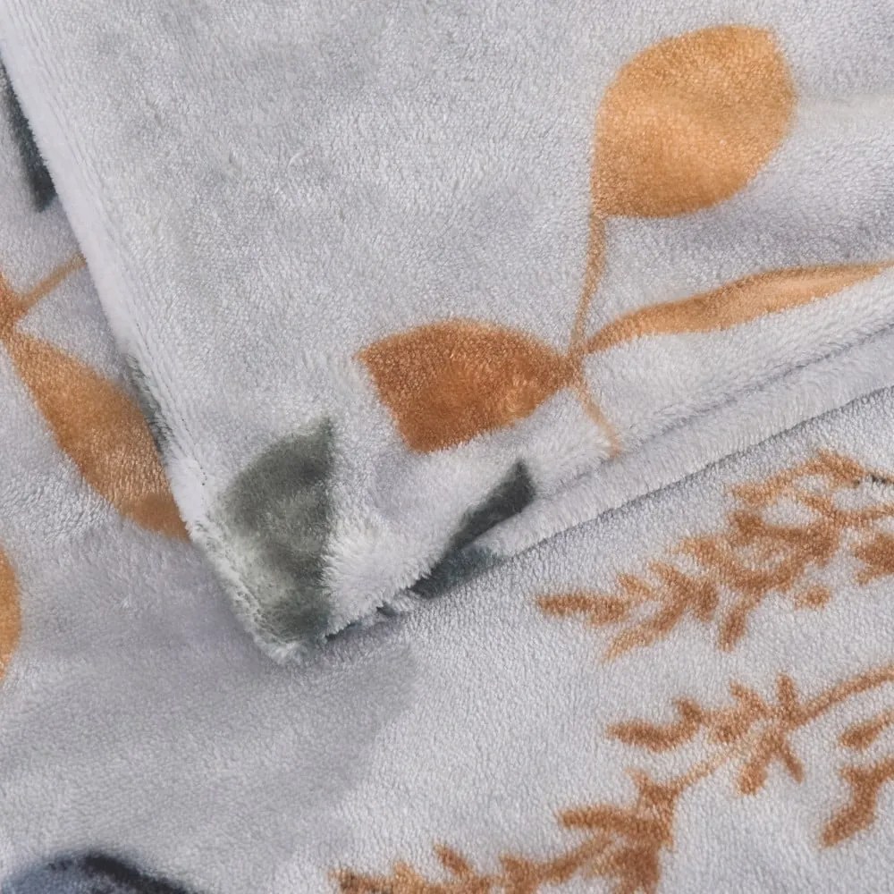 Lenjerie de pat albastru prăfuit din micropluș/cocolino pentru pat de o persoană 140x200 cm Greta – My House