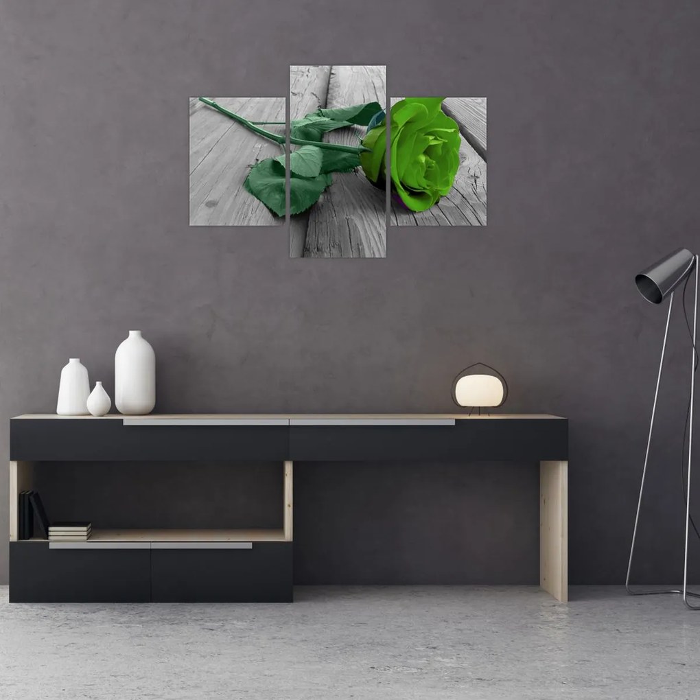 Tablou - Trandafir verde (90x60 cm)