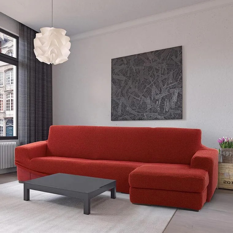 Nueva Textura Huse care se întind foarte bine NIAGARA cărămizii canapea cu otoman dreapta (l. 200 - 300 cm)