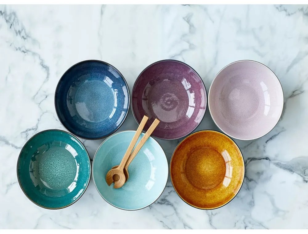 Bol verde/negru din gresie ø 30 cm Gastro Green/Black – Bitz