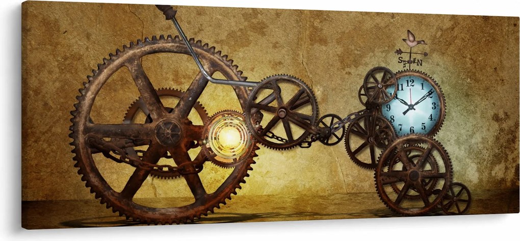 Tablou cu aparatele istorice ale ceasurilor (120x50 cm)