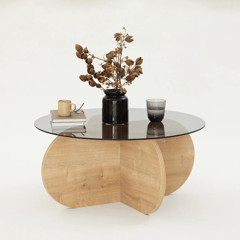 Masă de cafea Bubble Sapphire Oak Fume