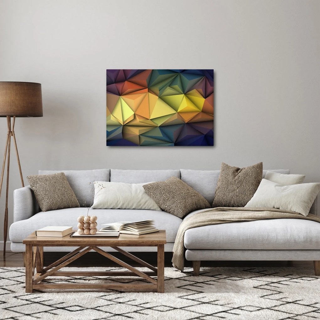 Tablou - Abstracție 3D poligonală (70x50 cm)
