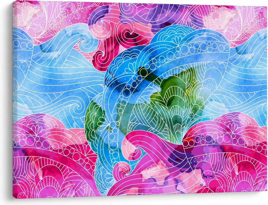 Tablou - Valuri colorate (70x50 cm)