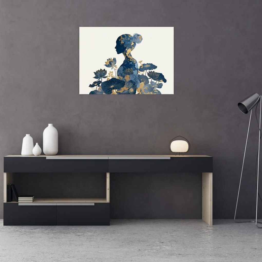 Tablou - Profil de femeie din marmură (70x50 cm)