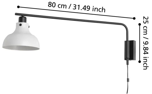 Aplică Eglo 43843 MATLOCK 1xE27/40W/230V